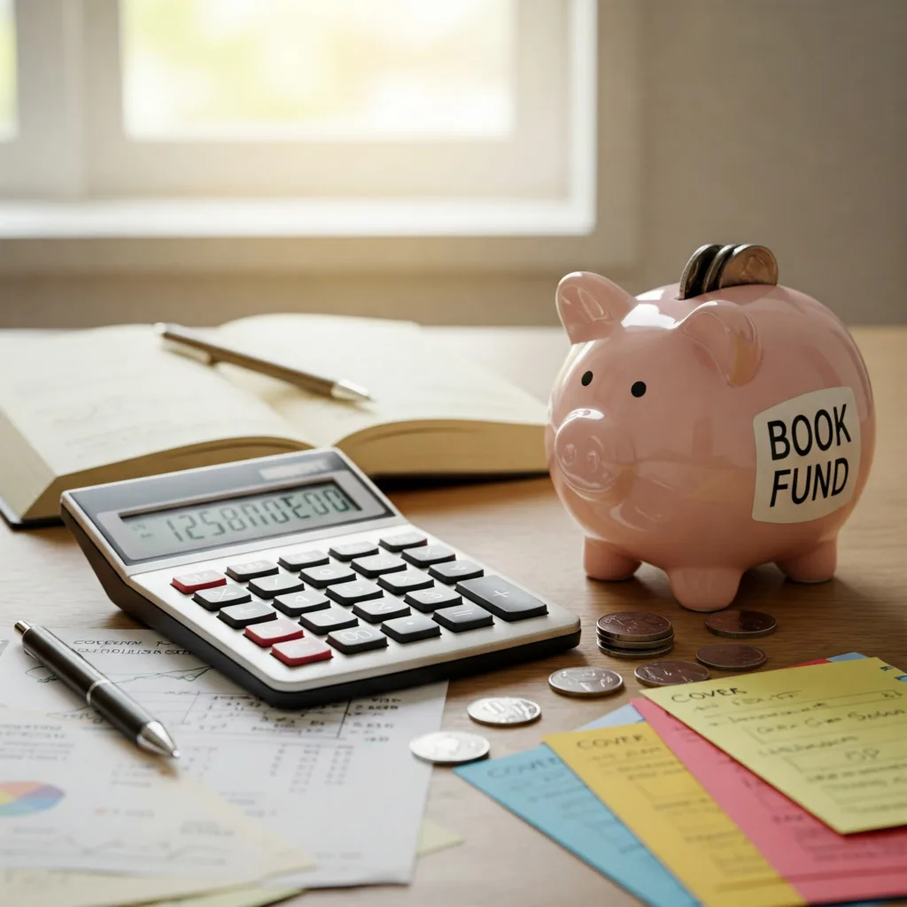 O investimento financeiro necessário para a auto-edição (por exemplo, calculadora, mealheiro, notas de planeamento)