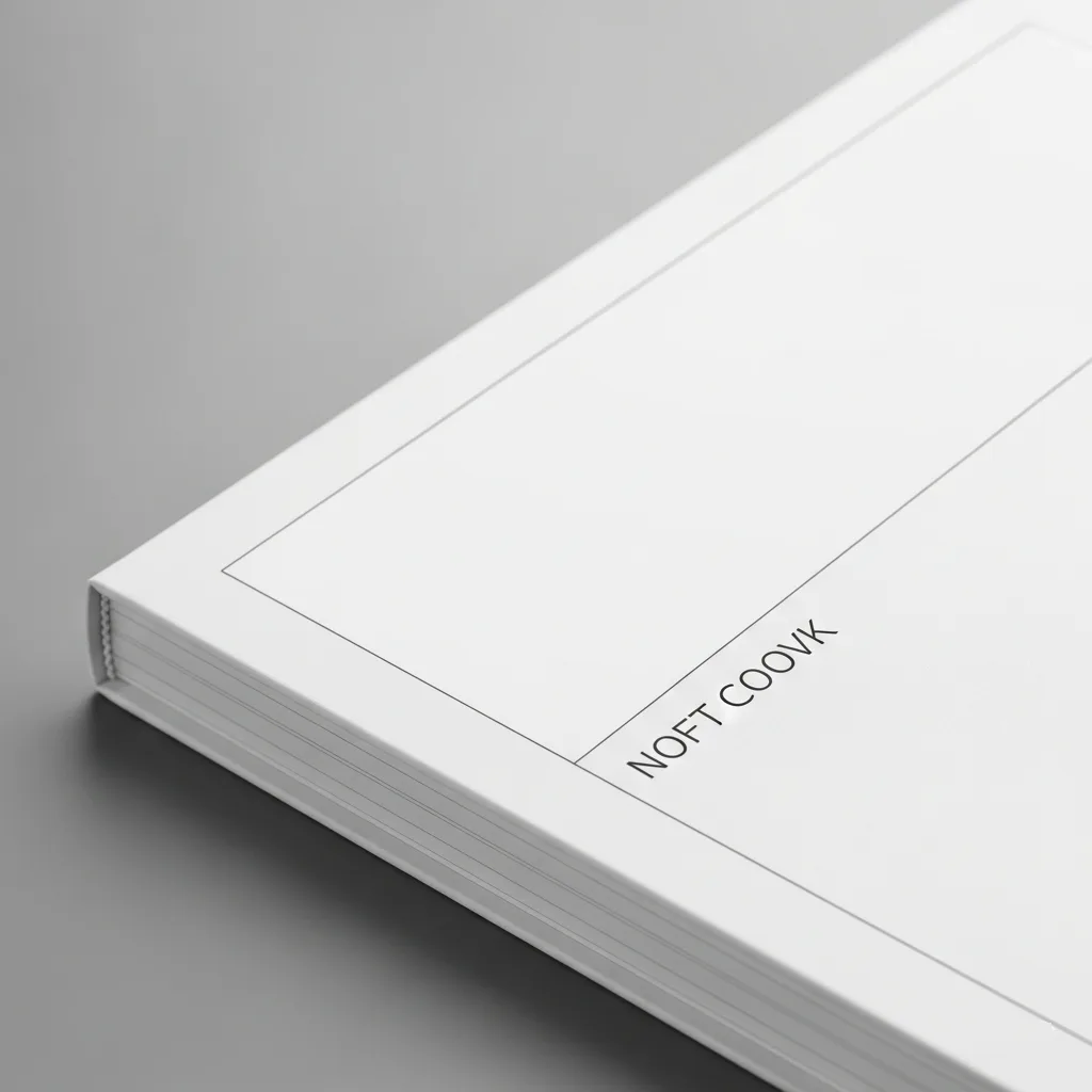 Photo Of A Perfect Bound Softcover Notebook With A Clean, Square, Printable Spine, Conveying A Professional Look Suitable For Corporate Reports