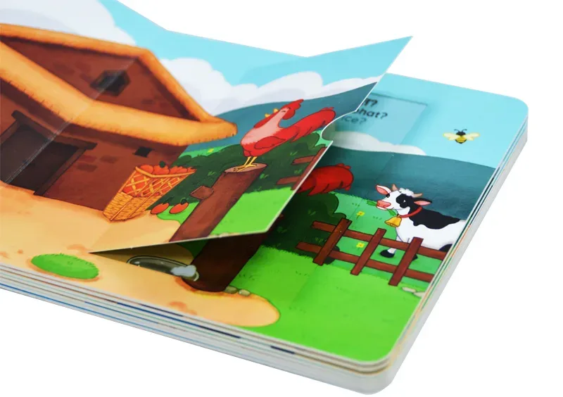 Impressão de livros de tabuleiro com aba