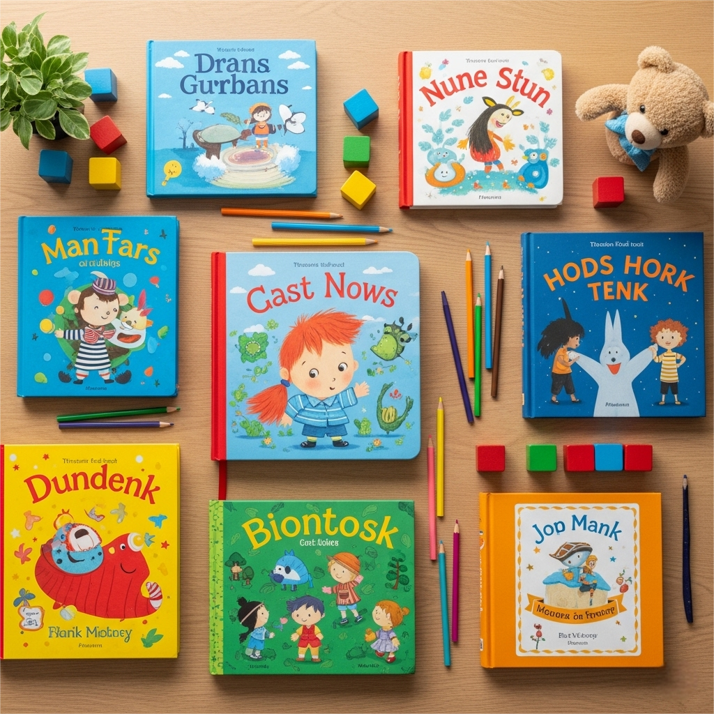 Die Phantasie der Kinder beflügeln Eine fantasievolle und farbenfrohe Illustration aus einem hochwertig gedruckten Kinderbuch.