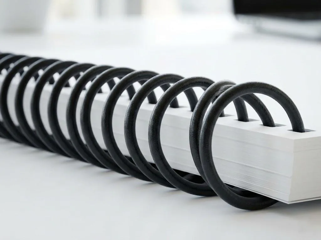Durable Black Plastic Spiral Coil Binding