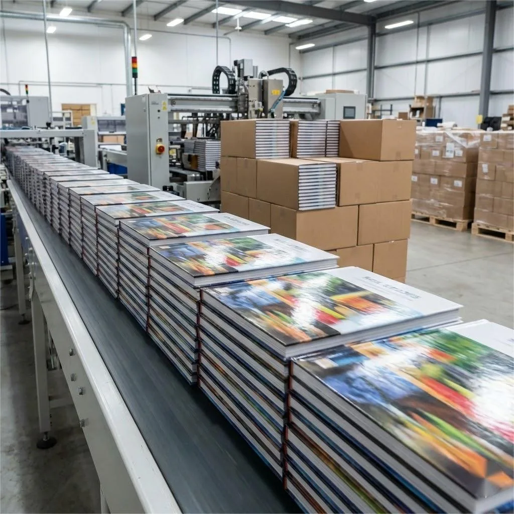 Línea automatizada de encuadernación de tapa blanda de alta velocidad para la producción de libros a granel reforzados Línea automatizada de encuadernación de tapa blanda de alta velocidad para la producción de libros a granel reforzados.