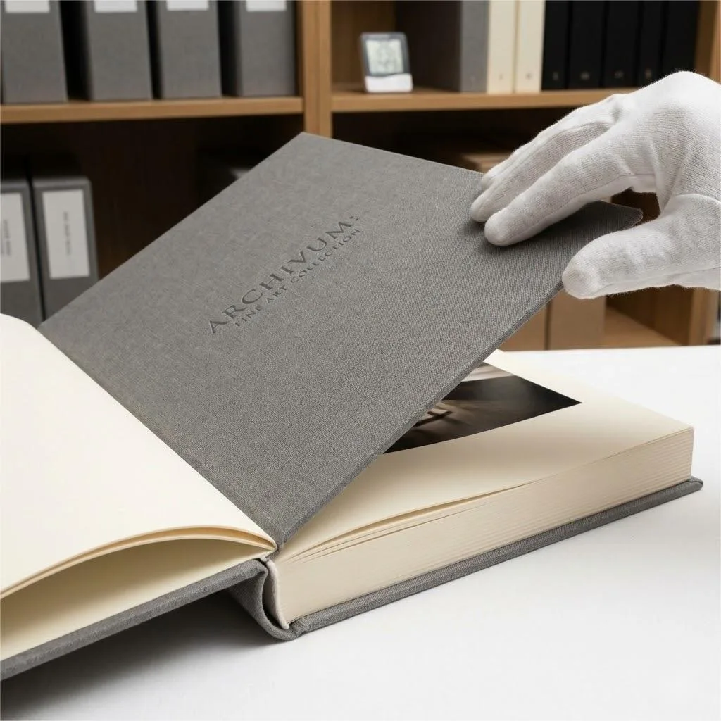 Libro de arte de lujo encuadernado en tapa dura con papel de archivo y acabado antirrayado de primera calidad Lujoso libro de arte encuadernado en tapa dura con papel de archivo y acabado antirrayado de primera calidad.