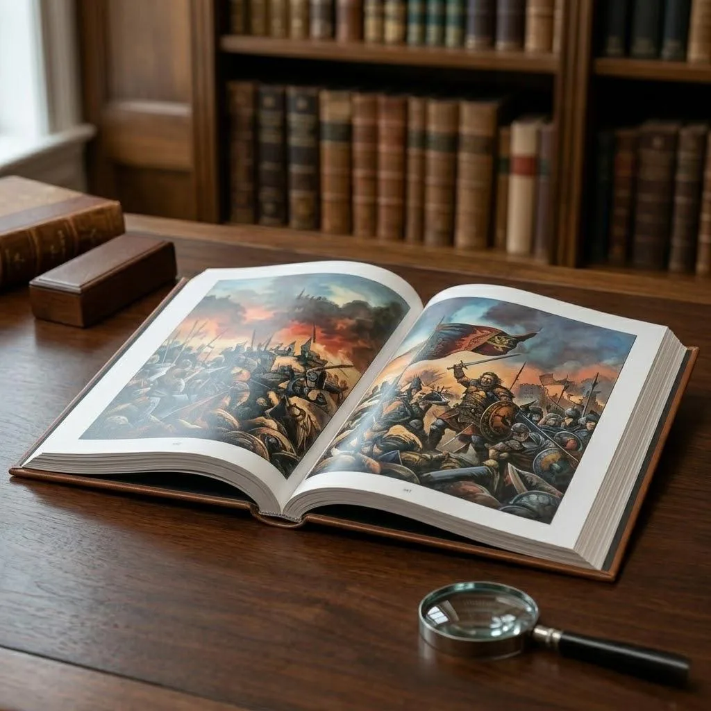 Print production specialist inspecting custom comic books and color accuracy on a quality control workbench with professional tools Print Production Specialist Inspecting Custom Comic Books And Color Accuracy On A Quality Control Workbench With Professional Tools.