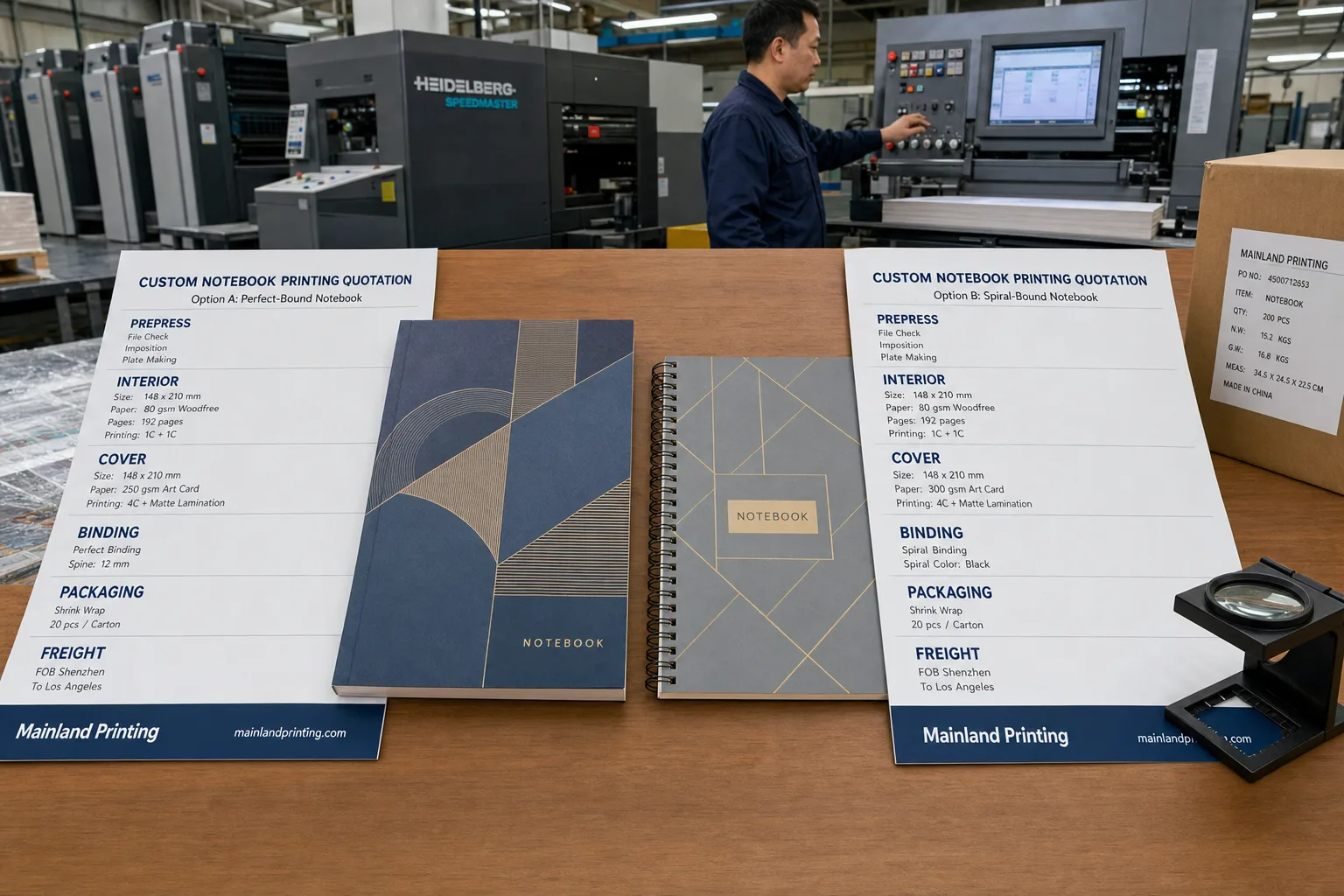 custom notebook quote comparison line items Custom Notebook Quote Comparison Line Items