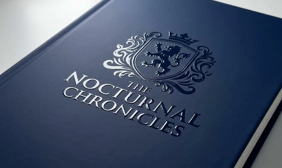 logo avec vernis UV sélectif, contraste avec un pelliculage mat, couverture rigide Couverture de livre à couverture rigide avec logo en vernis UV brillant et pelliculage mat contrasté