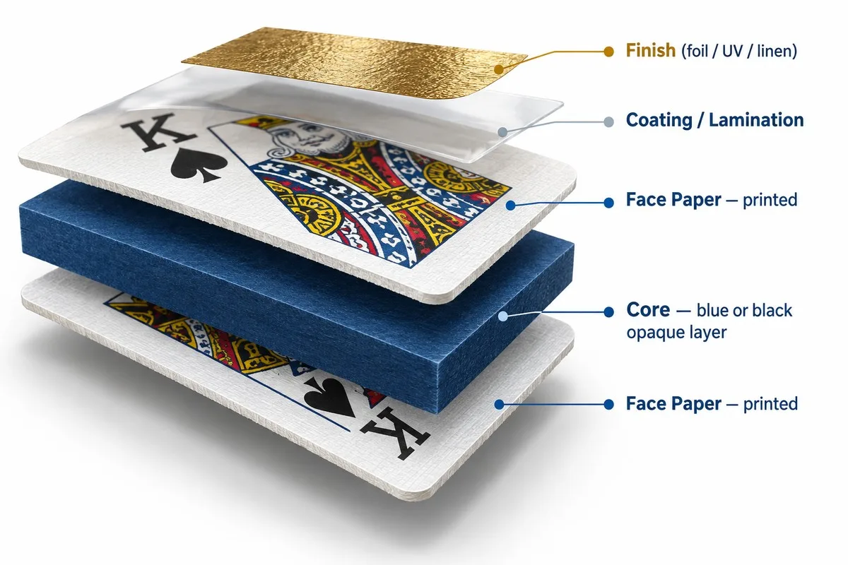 Card cross section core layers diagram