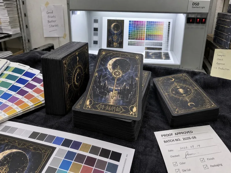 Custom tarot card deck 330gsm black core