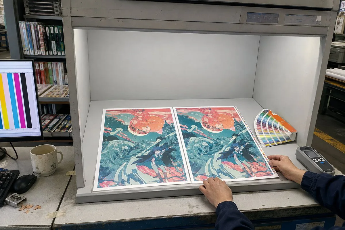 delta E color proof light booth