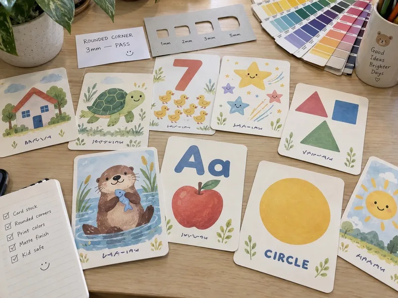 Educational flash cards rounded corners bulk