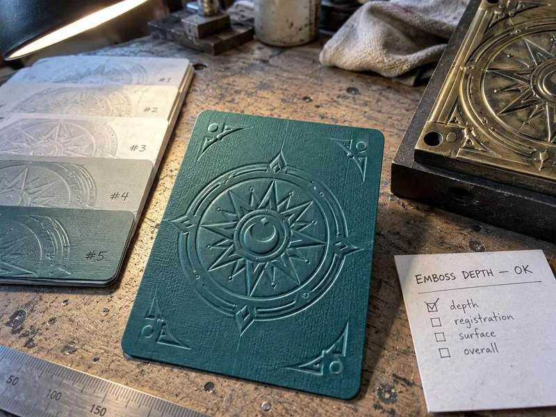 Embossed pattern custom card printing