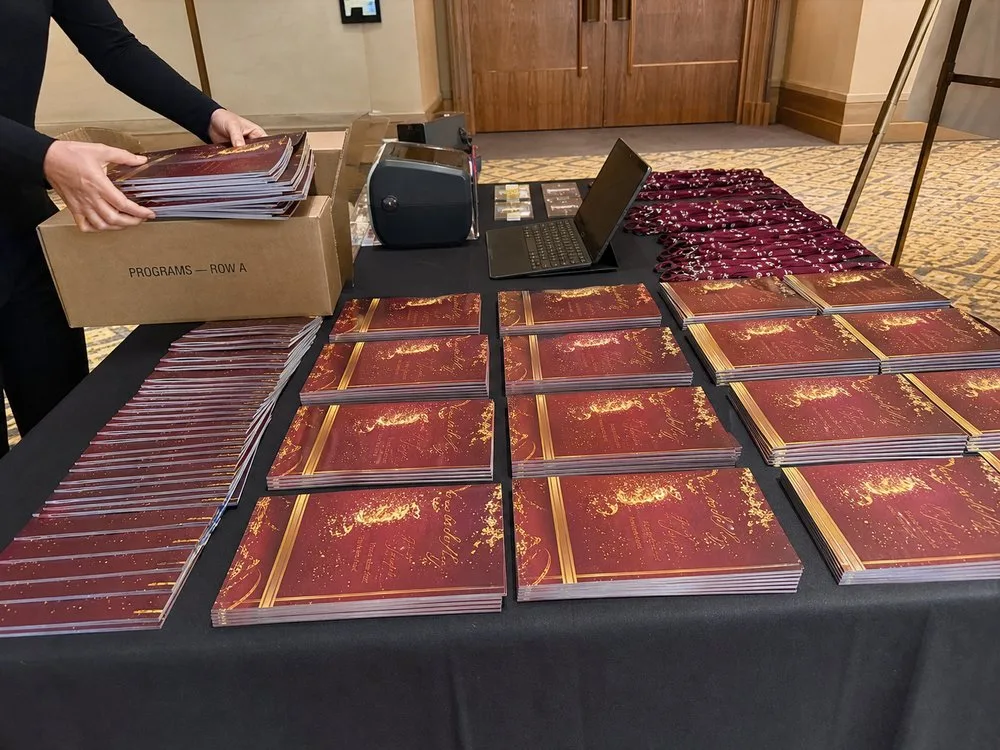 event program booklet venue stack