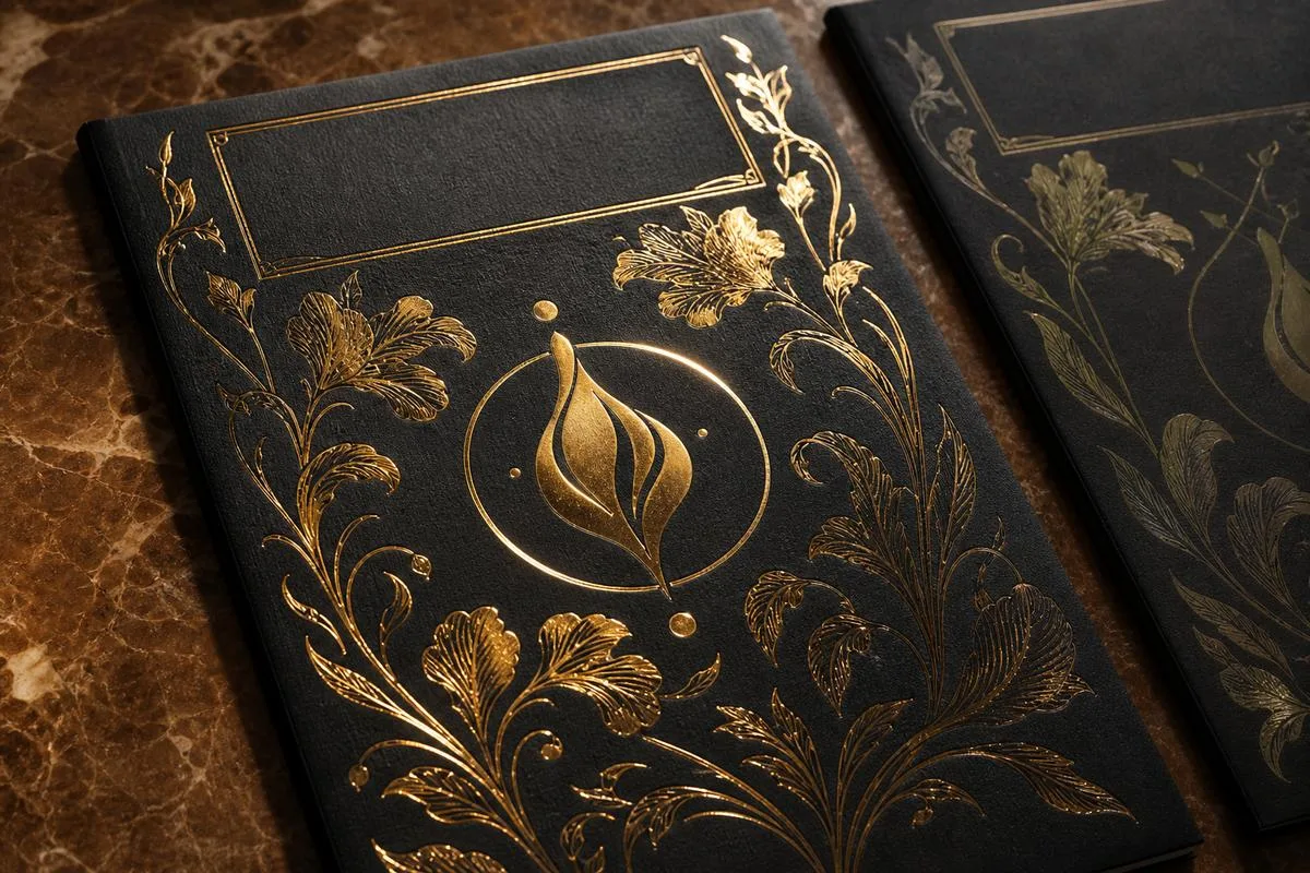 Foil stamping magazine covers