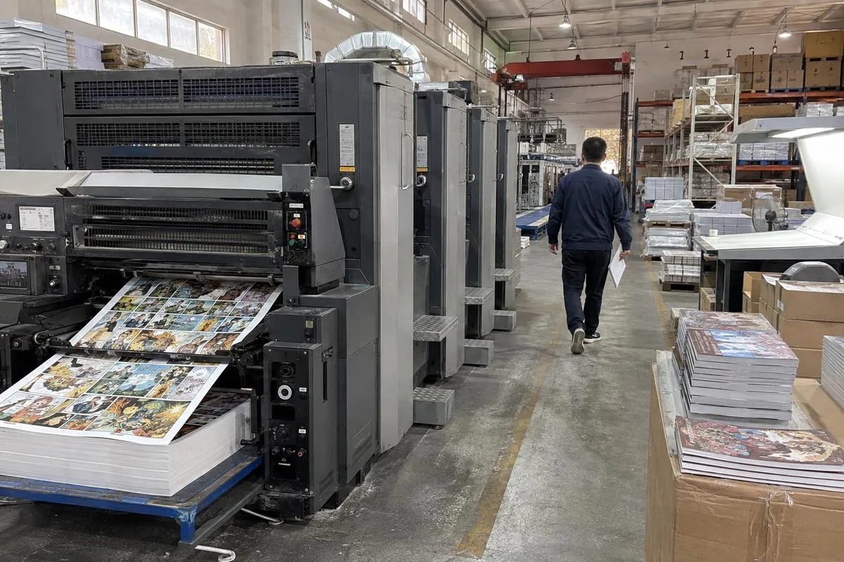 Heidelberg Komori offset press floor