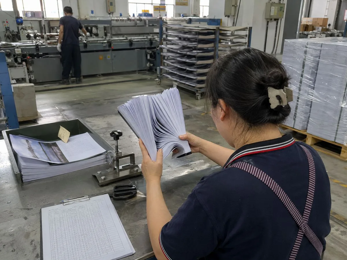 Magazine binding quality inspection