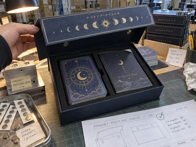 Magnetic closure box tarot deck packaging
