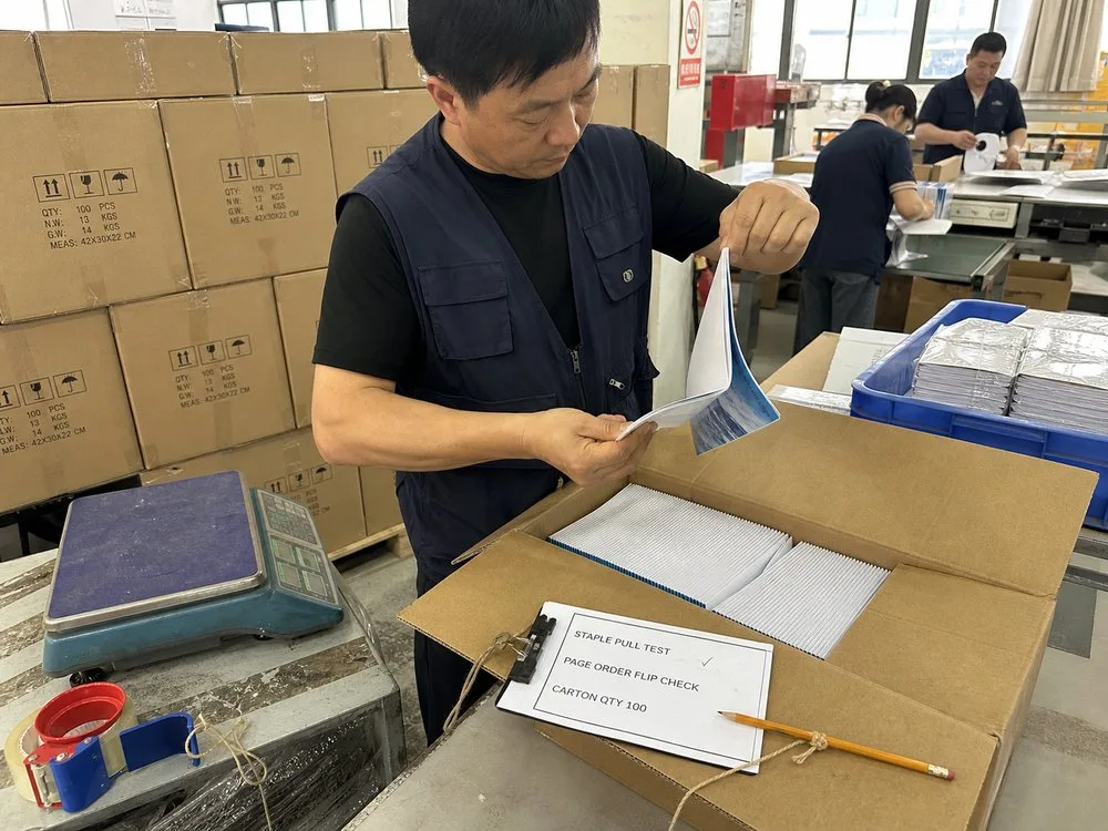 packing qc carton count staples check