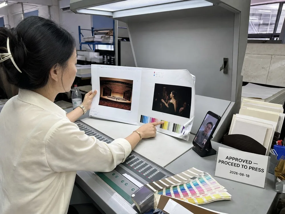 printed proof approval color bar booklet