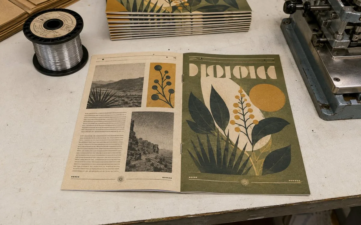Saddle stitch magazine printing