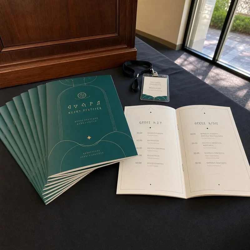 saddle stitched event program booklet