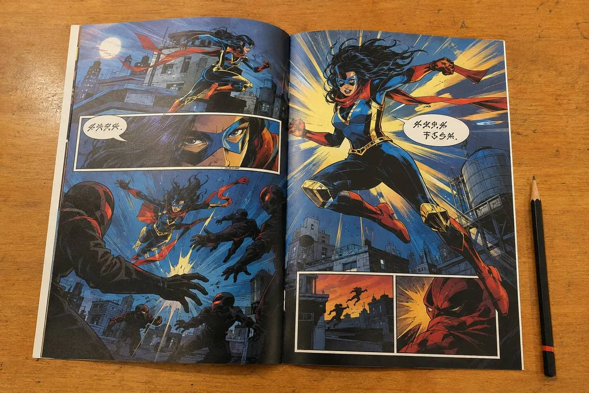 standard comic book size spread
