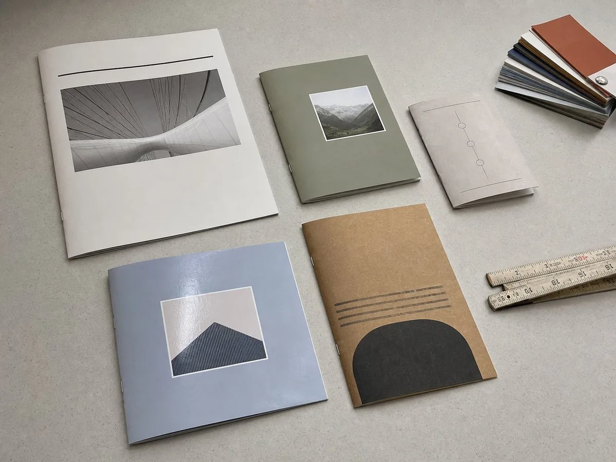 stapled booklets stack different trim sizes