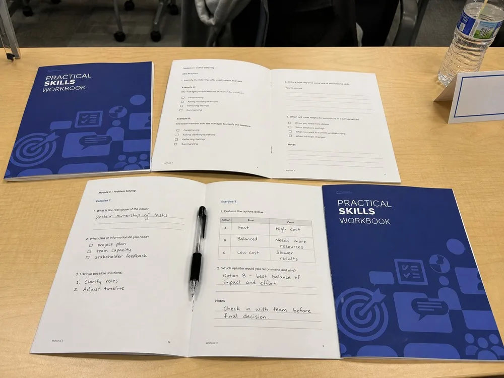 training workbook uncoated interior writing