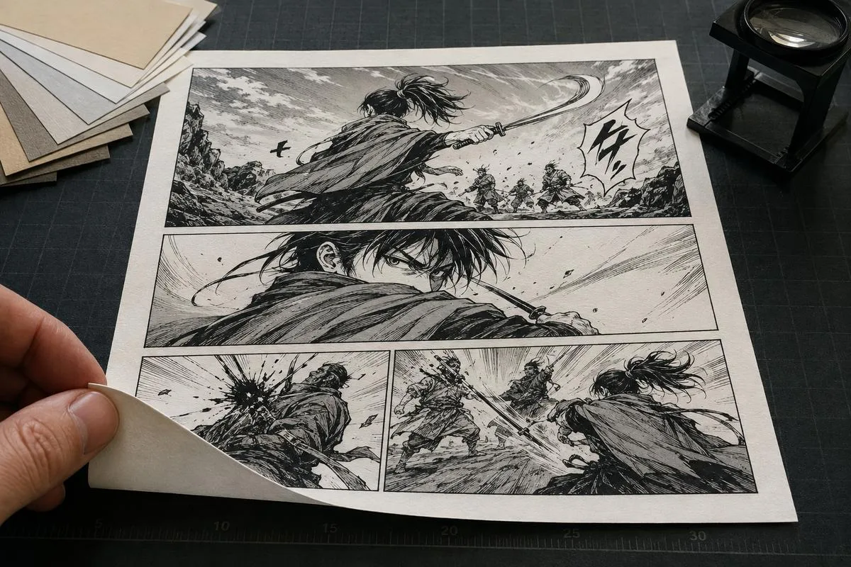 uncoated paper manga interior