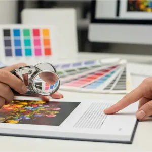A Publisher Performing Quality Control By Checking A Physical Proof A Publisher Performing Quality Control By Checking A Physical Proof